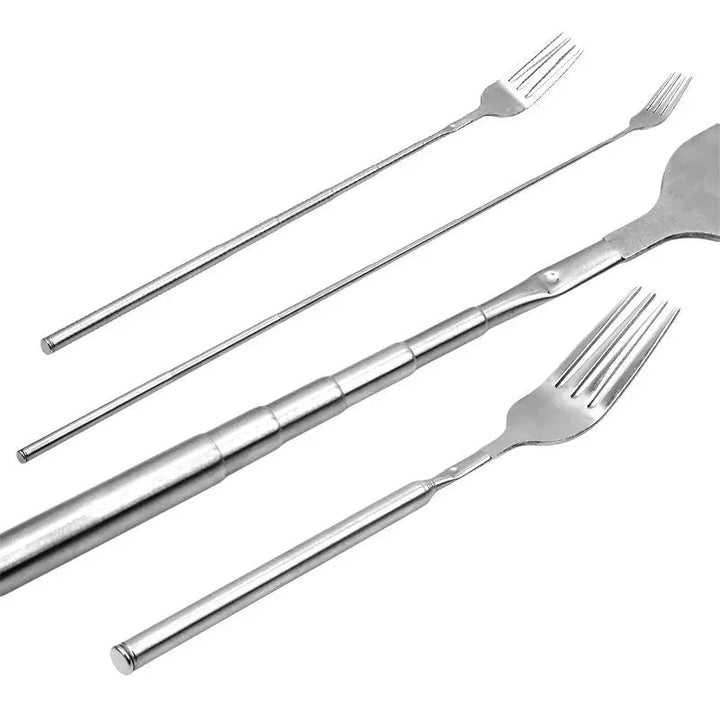 BowLift | Adjustable Stainless Steel Cutlery Set with Extendable Fork and Spoon