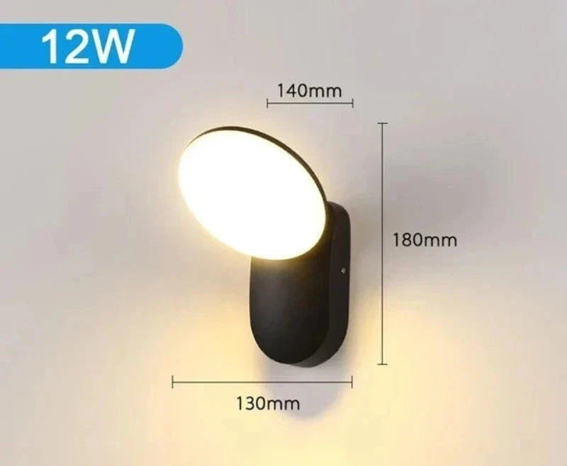 Modern LED porch light with motion sensor - Waterproof outdoor lighting, energy-saving, ideal for terrace and entrance | Bowlift