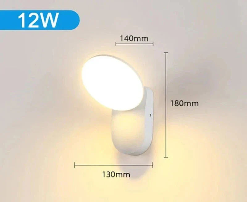 Modern LED porch light with motion sensor - Waterproof outdoor lighting, energy-saving, ideal for terrace and entrance | Bowlift