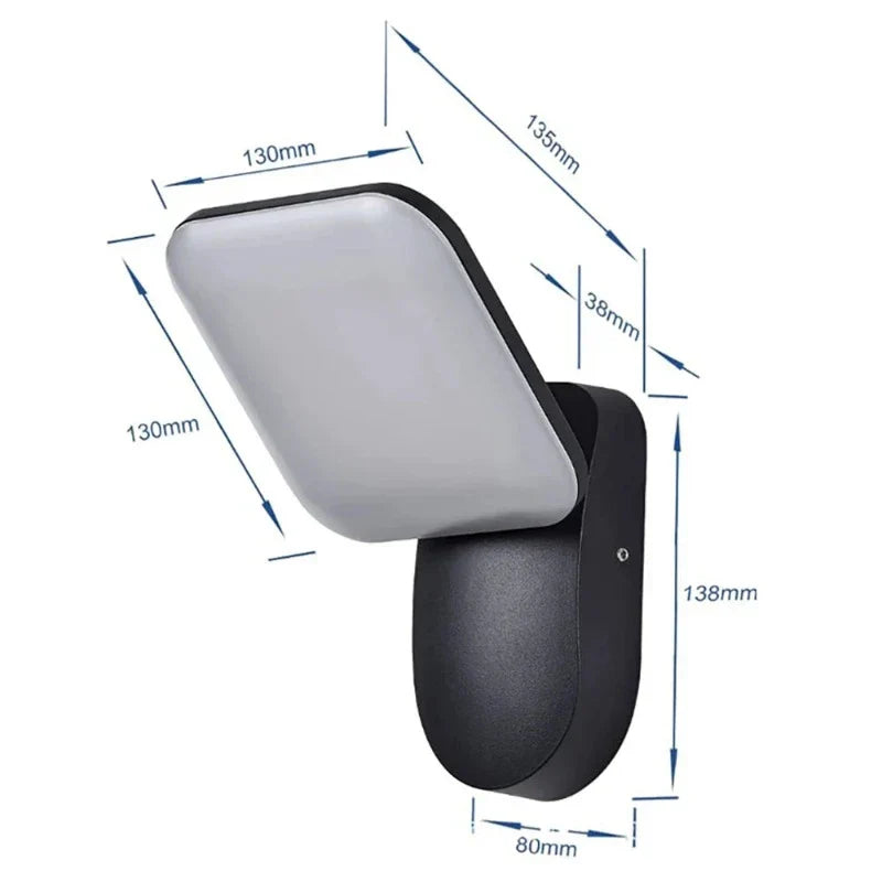 Modern LED porch light with motion sensor - Waterproof outdoor lighting, energy-saving, ideal for terrace and entrance | Bowlift