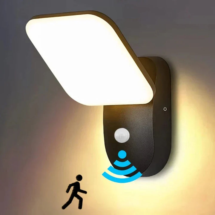 Modern LED porch light with motion sensor - Waterproof outdoor lighting, energy-saving, ideal for terrace and entrance | Bowlift