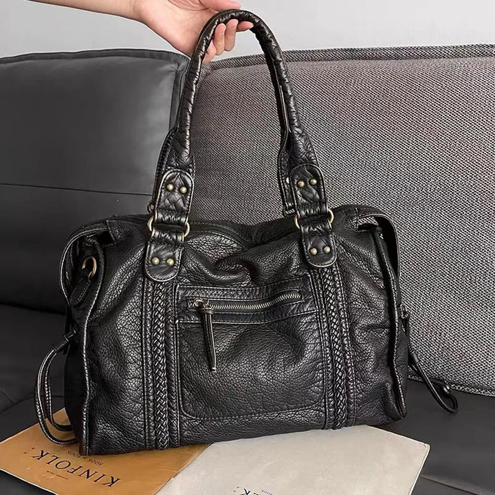 Ladies Shoulder Bag PU Leather Spacious with Laptop Compartment and Adjustable Strap | Bowlift