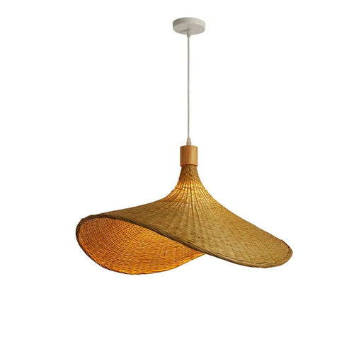 Vintage Handmade Bamboo Pendant Lamp – Woven Hanging Light for Living Room, Dining Room, and Kitchen | Bowlift