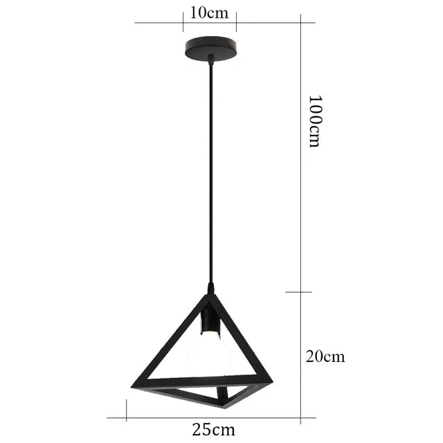 Vintage iron pendant lamp in industrial design – retro hanging lamp for dining room & living room | Bowlift