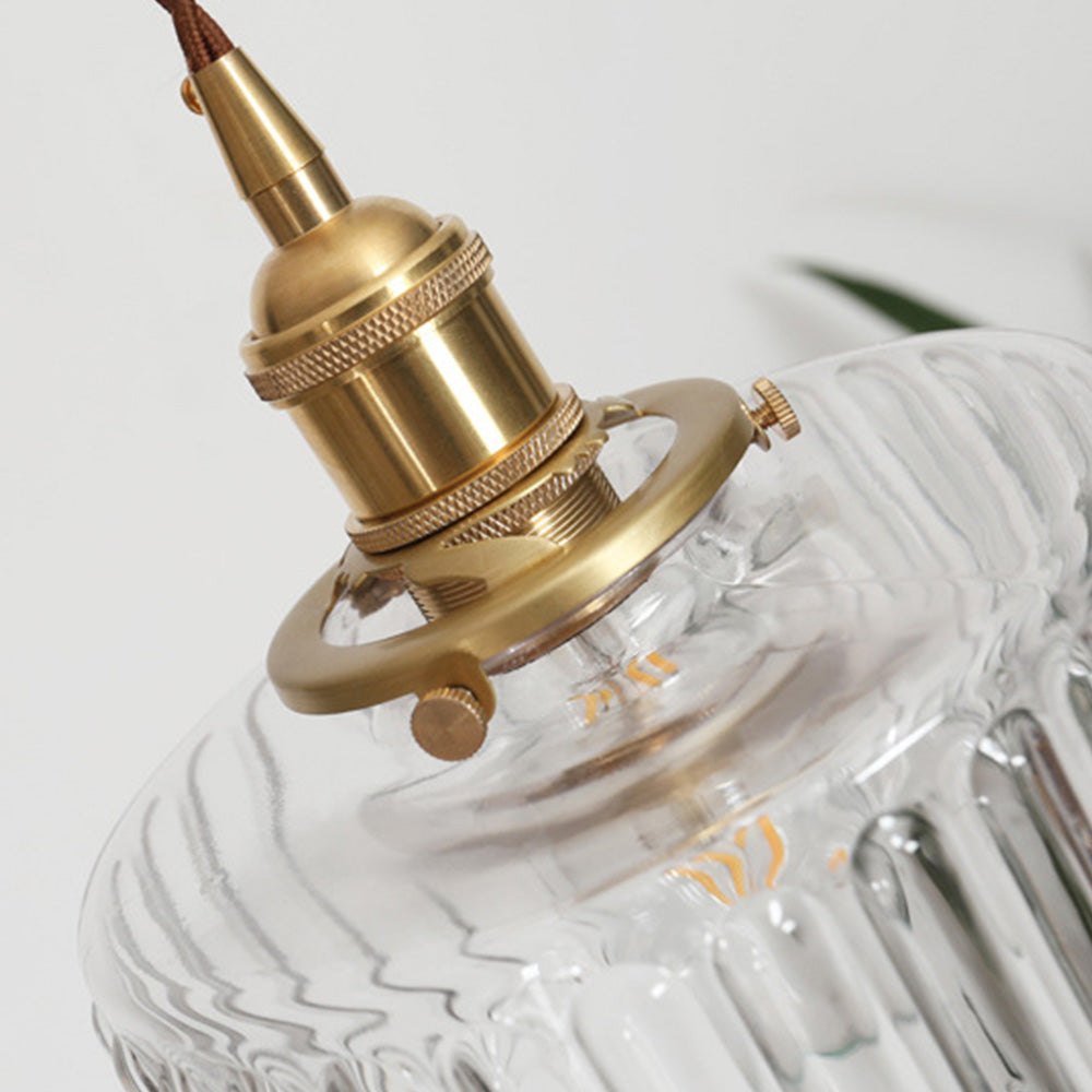 BowLift | Adjustable Vintage Crystal Pendant Lamp Glass Cylinder
