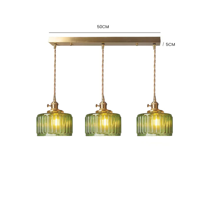 BowLift | Adjustable Vintage Crystal Pendant Lamp Glass Cylinder