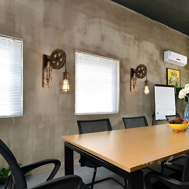 LumenLux Wall Lamp - Elegant Industrial Vintage LED Lighting | Bowlift