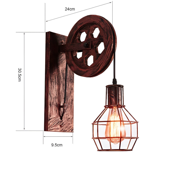 LumenLux Wall Lamp - Elegant Industrial Vintage LED Lighting | Bowlift