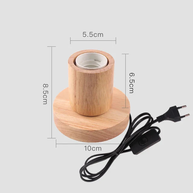 Retro Wooden Table Lamp with Light Ball – Decorative Lighting for Home | Bowlift