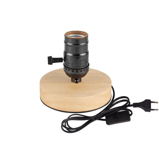 Retro Wooden Table Lamp with Light Ball – Decorative Lighting for Home | Bowlift