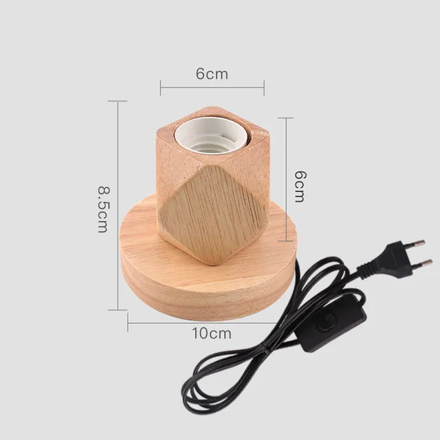Retro Wooden Table Lamp with Light Ball – Decorative Lighting for Home | Bowlift