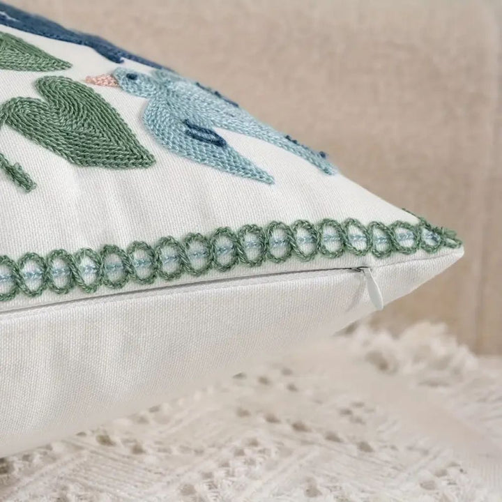 BowLift | Vintage Botanical Embroidery Cushion Cover