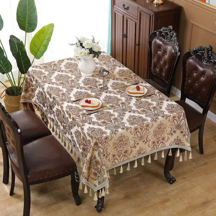 BowLift | Vintessa Vintage Embroidered Tassel Tablecloth