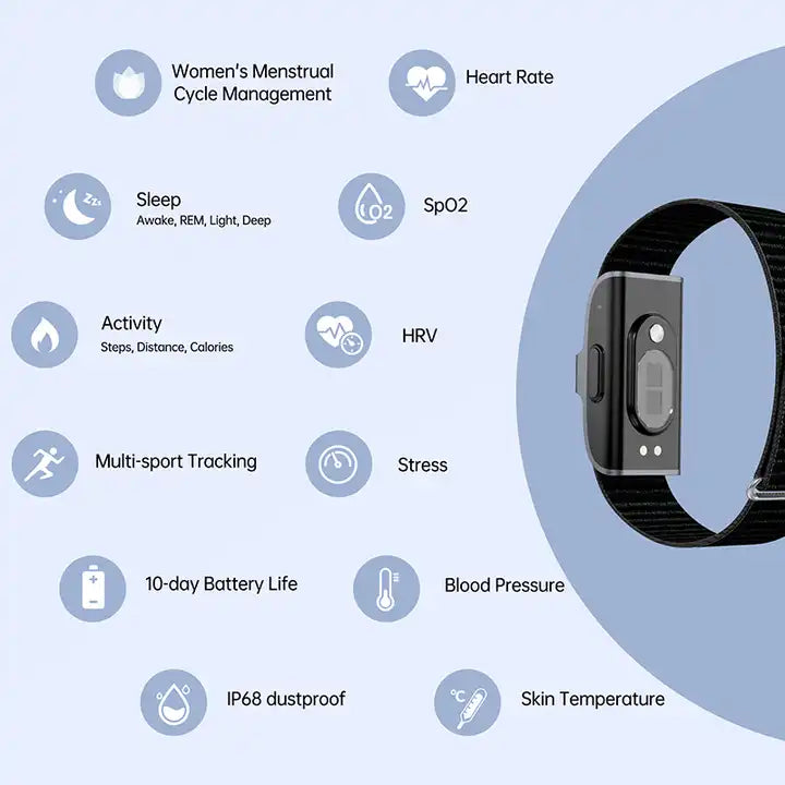 BowLift | LifeTrack Activity Band – Discreet Fitness Tracker with Heart Rate Monitor and Step Counter