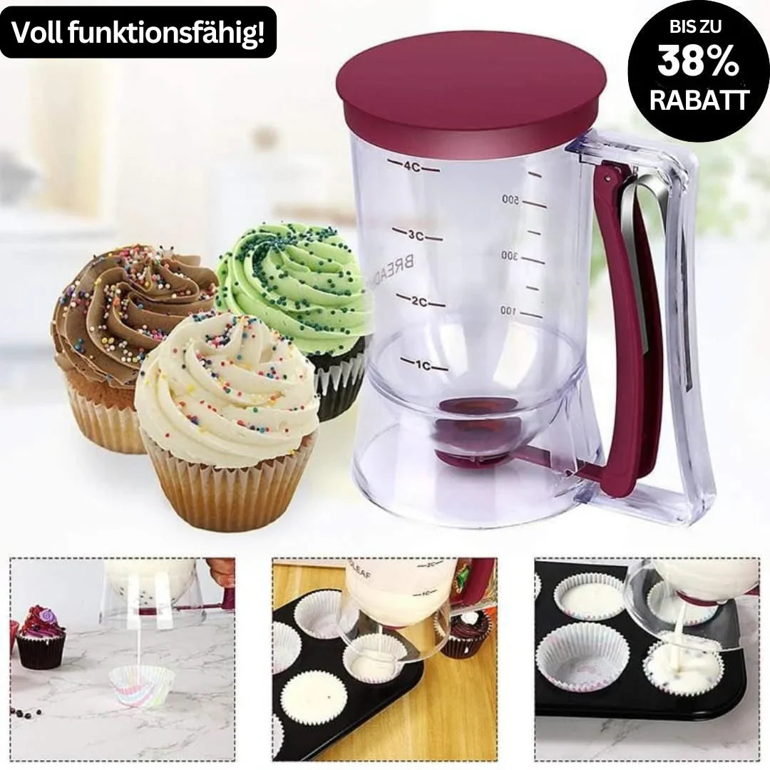 BowLift | Dough dispenser with measuring scale and spout for muffins and cakes