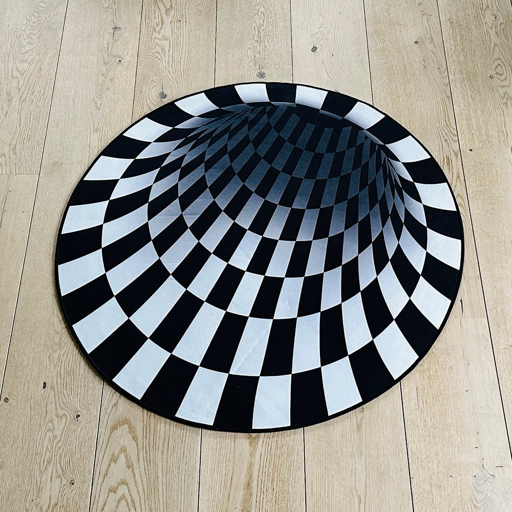 Beef Vortex 3D-illusion rug - 100 cm - non-slip | Bowlift