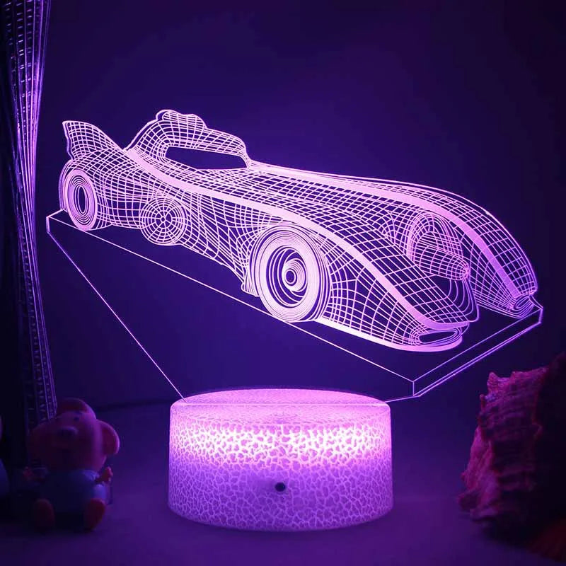 LED Night Light - 3D Illusion Lamp for Children's Room, USB Charging | Bowlift
