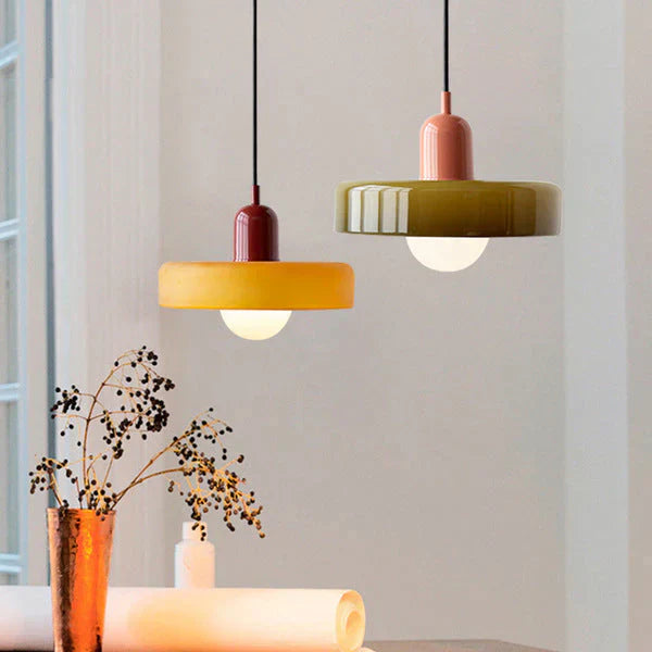 Scandinavian Pendant Light for Living Room and Dining Room – Minimalist Design with AdjustaBowlifte Height – Glass | Bowlift