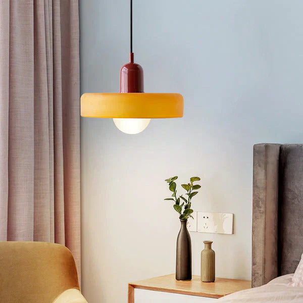 Scandinavian Pendant Light for Living Room and Dining Room – Minimalist Design with AdjustaBowlifte Height – Glass | Bowlift