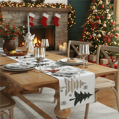 BowLift | Naturally inspired table runner with festive charm