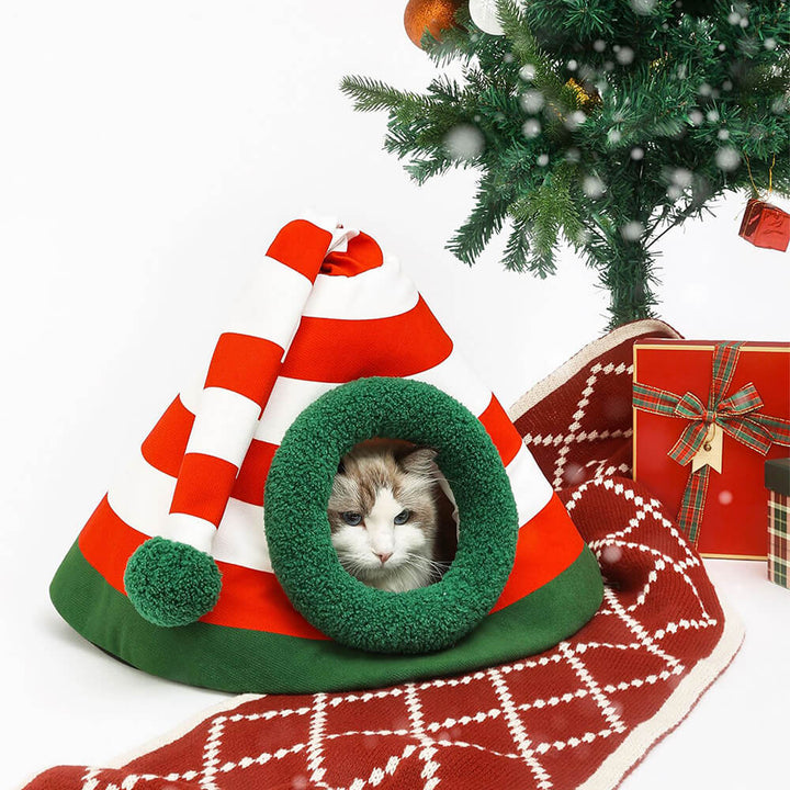 BowLift | Soft Christmas Cat Bed for Festive Living Spaces