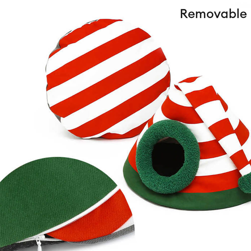BowLift | Soft Christmas Cat Bed for Festive Living Spaces