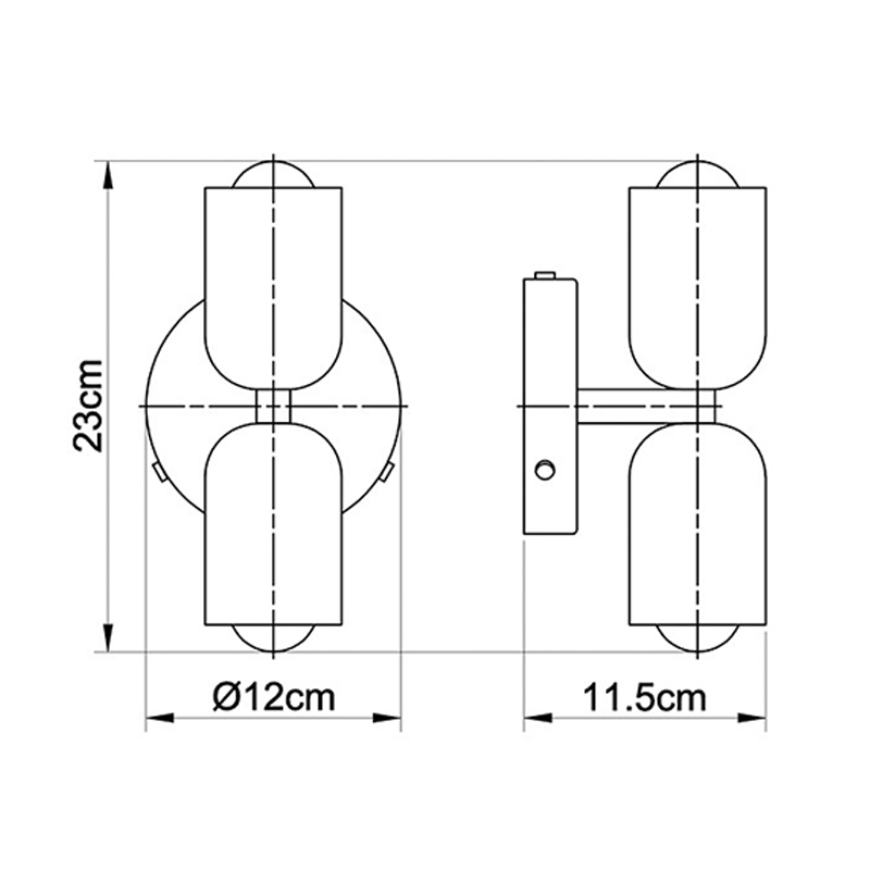BowLift | Acrylic Up-Down Wall Light with Warm Glow