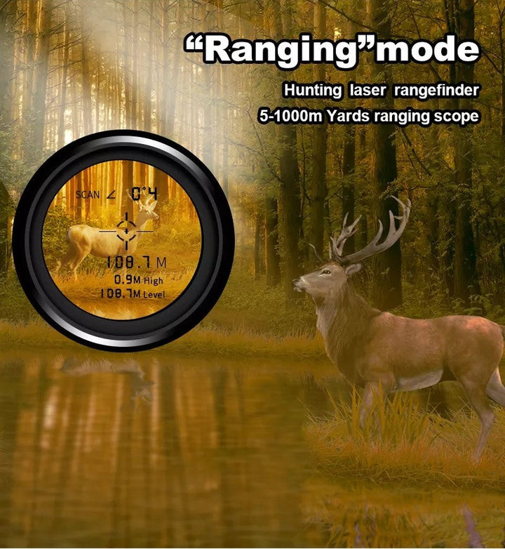 BowLift | Laser Distance Meter TERRAVIEW 1000 | Up to 1000 m range | Camouflage design | Waterproof & Rechargeable | For hunting & outdoor