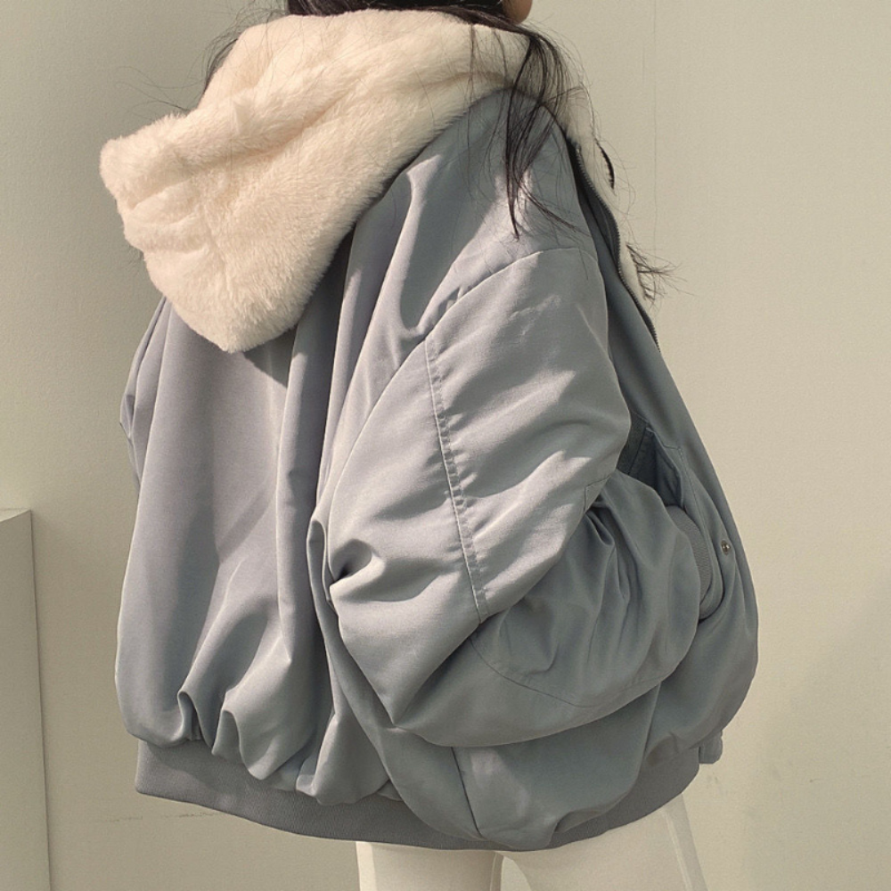 BowLift | Reversible Fleece Women’s Jacket – Warm Lightweight Winter Jacket with Hood