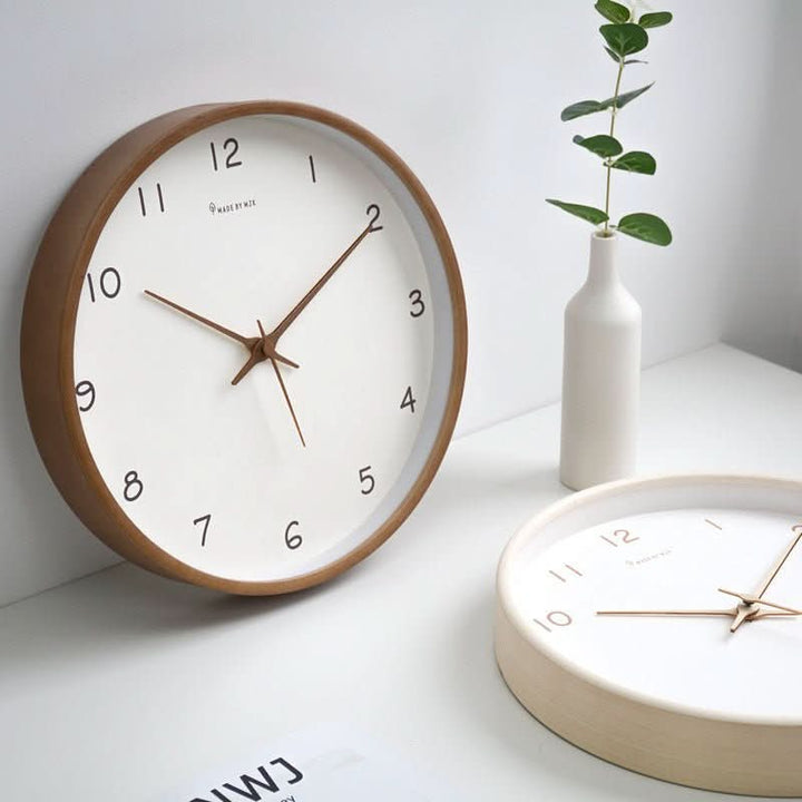 BowLift | Quiet Wooden Wall Clock with Battery Operation