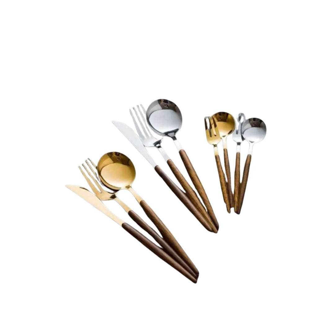 BowLift | Premium stainless steel cutlery with wood accent