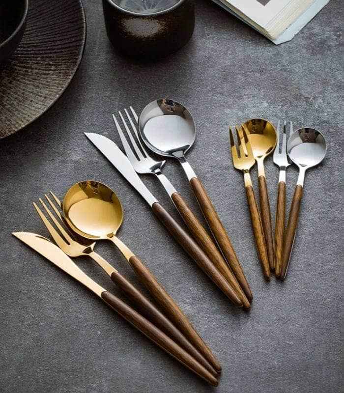 BowLift | Premium stainless steel cutlery with wood accent