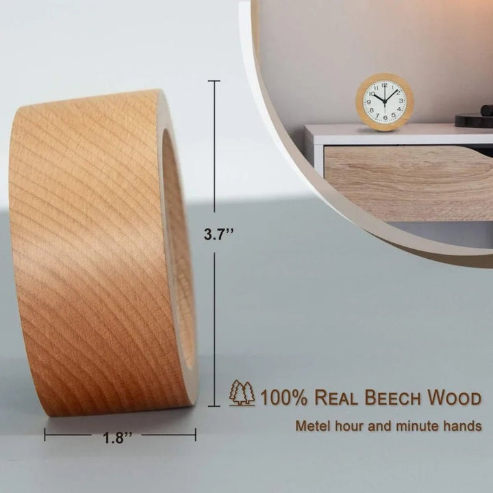 BowLift | Silent Wooden Alarm Clock for Cozy Bedrooms