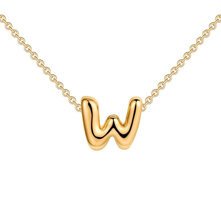 BowLift | Dainty Bubble Letter Initial Necklace