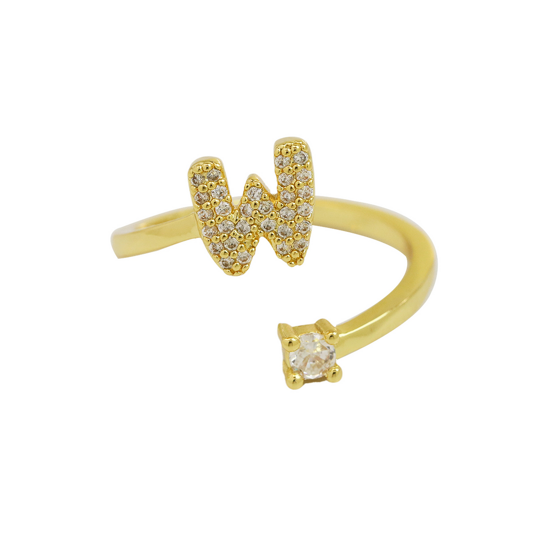 BowLift | Dainty Bubble Diamond Wrap Initial Ring
