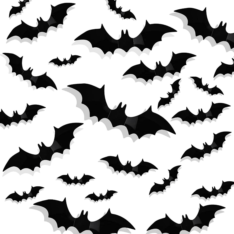 BowLift | 3D Bat Wall Decals – Halloween Decoration Set for Walls & Parties