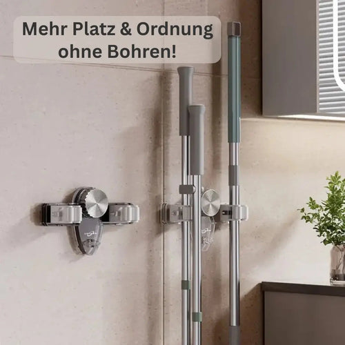 BowLift | Space-saving holder for brooms & tools – Quickly mounted, no drilling
