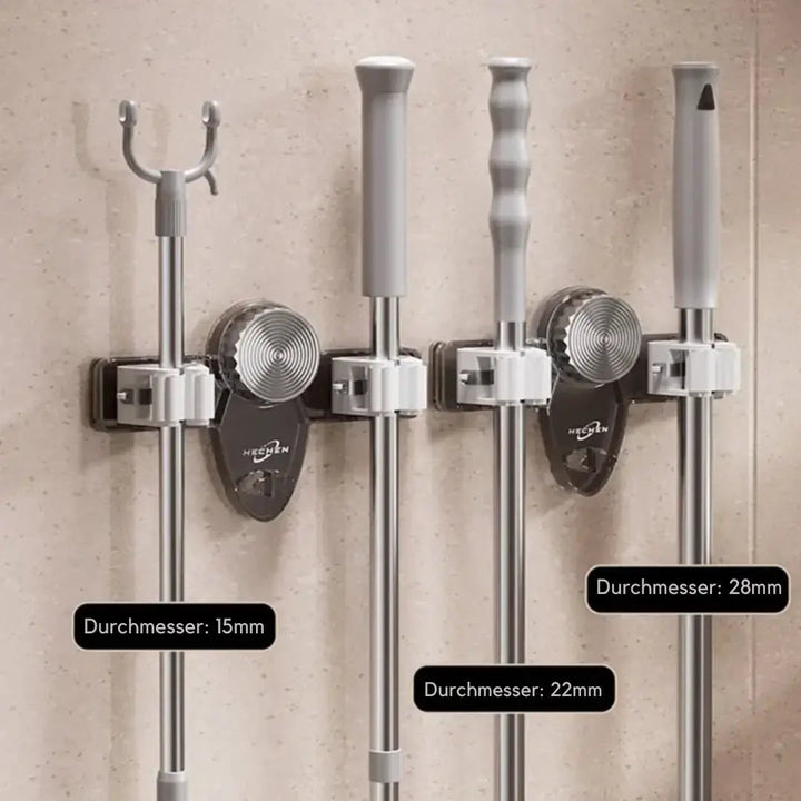 BowLift | Space-saving holder for brooms & tools – Quickly mounted, no drilling