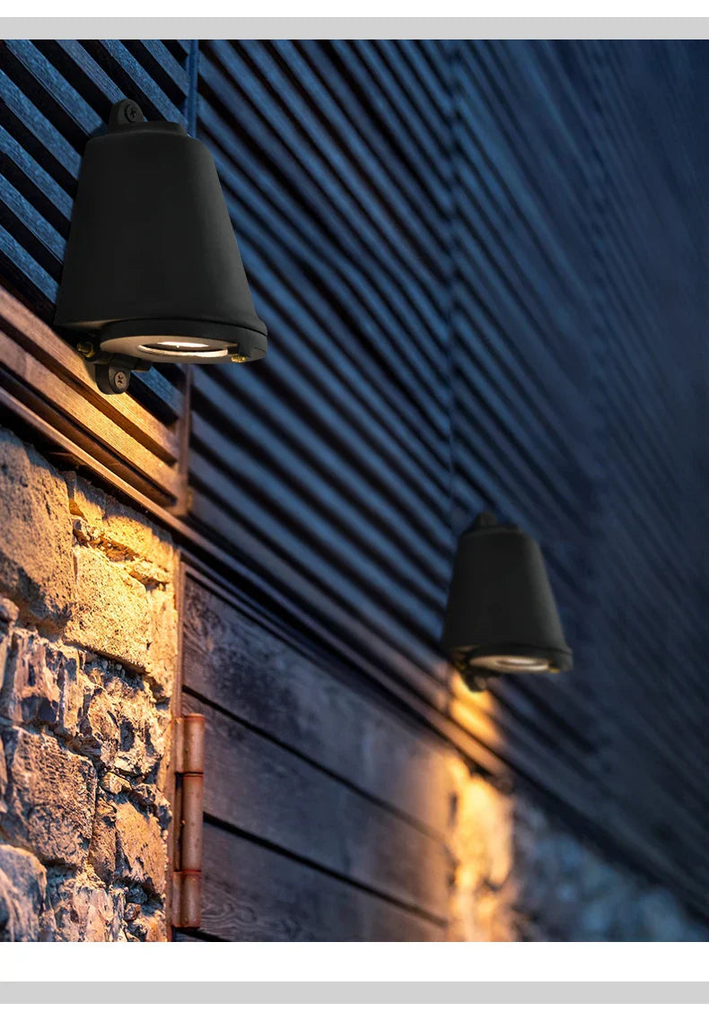Modern aluminum LED wall light for outdoor use - weatherproof, energy-saving, ideal for garden and terrace | Bowlift