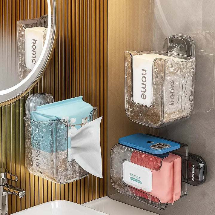 BowLift | GlowFix Wall Tissue Holder — No more chaos, your bathroom will be stylish, clean, and totally relaxing!