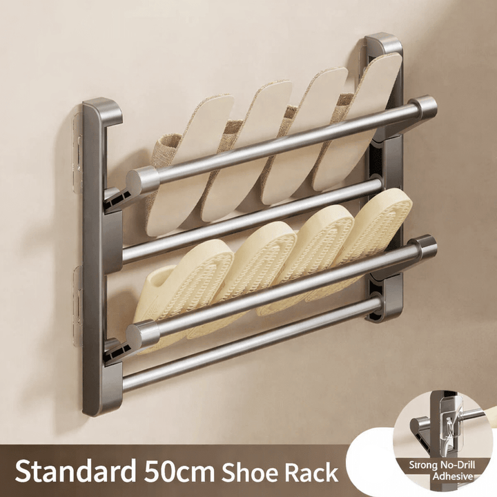 Wall-mounted shoe rack with drainage system | Bowlift
