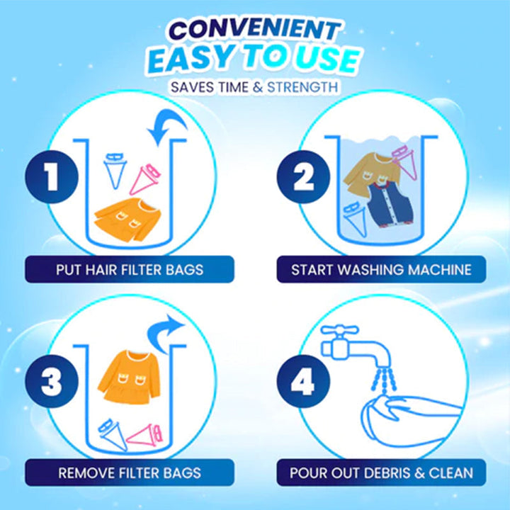 Washing Machine Hair Filter Mesh Bags | Bowlift