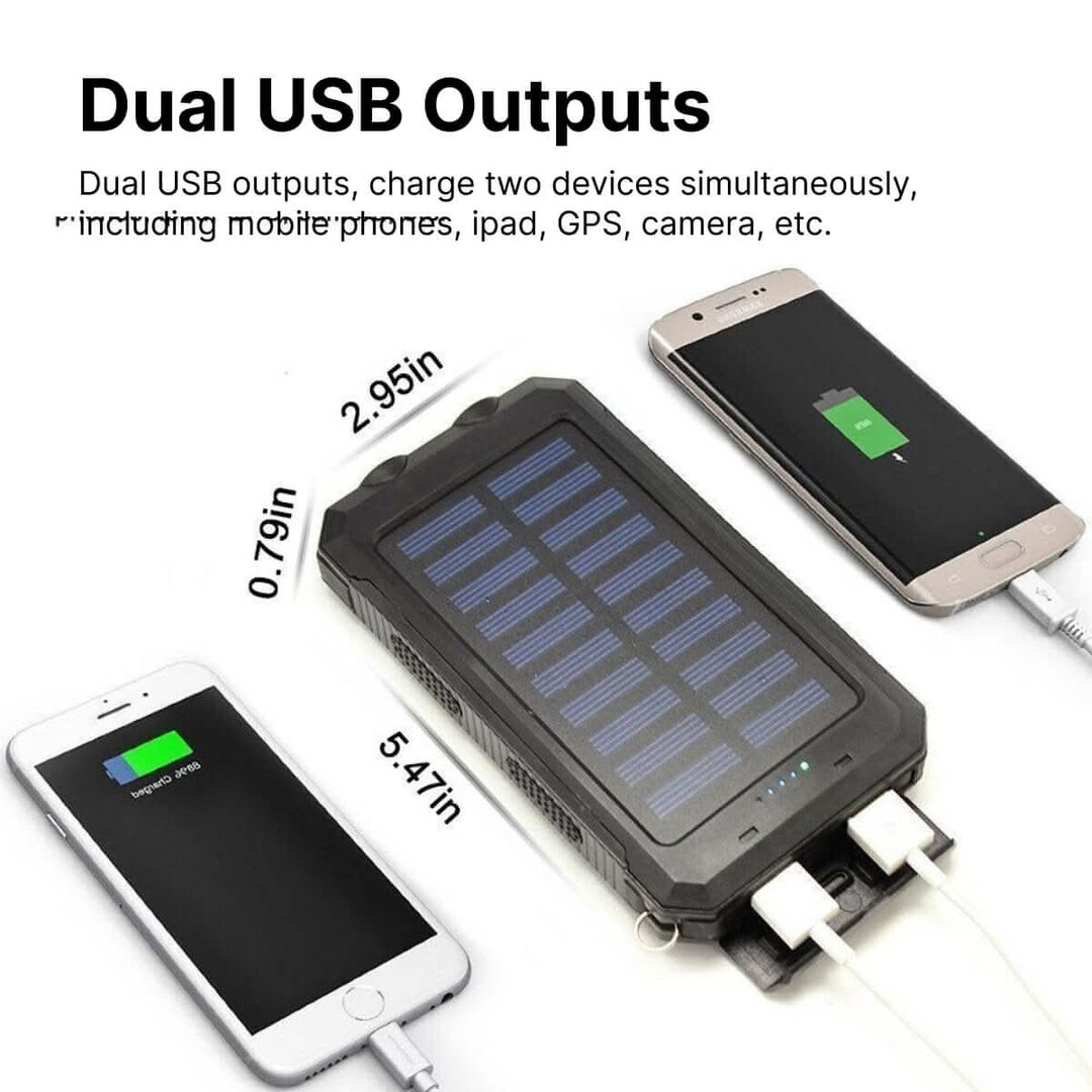 BowLift | Waterproof Solar Power Bank with 30000mAh for Outdoor Adventures