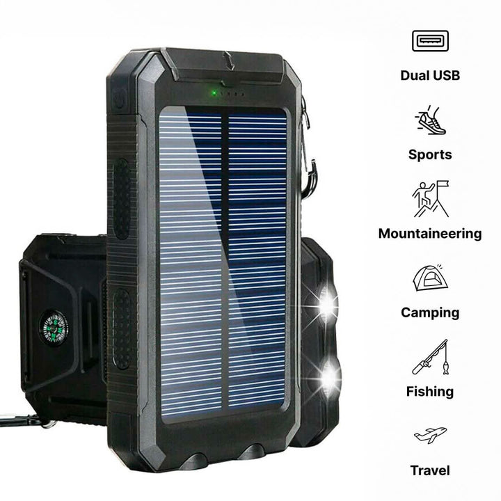 BowLift | Waterproof Solar Power Bank with 30000mAh for Outdoor Adventures
