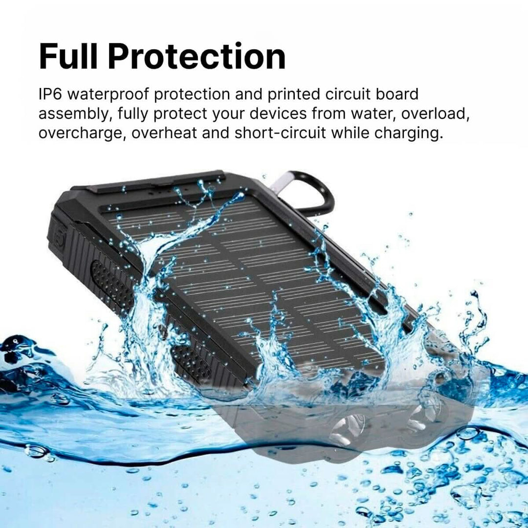 BowLift | Waterproof Solar Power Bank with 30000mAh for Outdoor Adventures