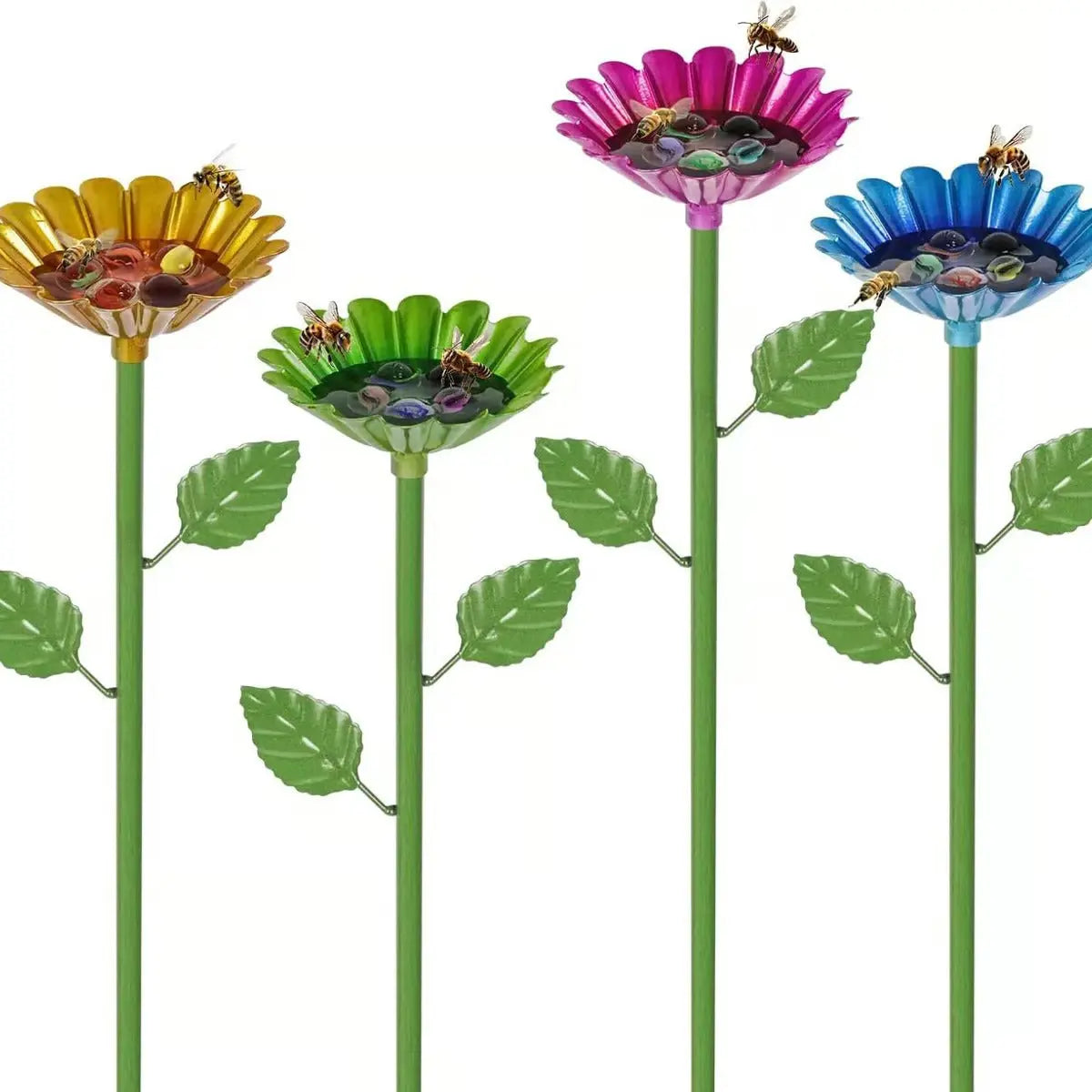 BowLift | Colorful Water Troughs – Attracts Bees & Butterflies to Your Garden (4 Pieces)
