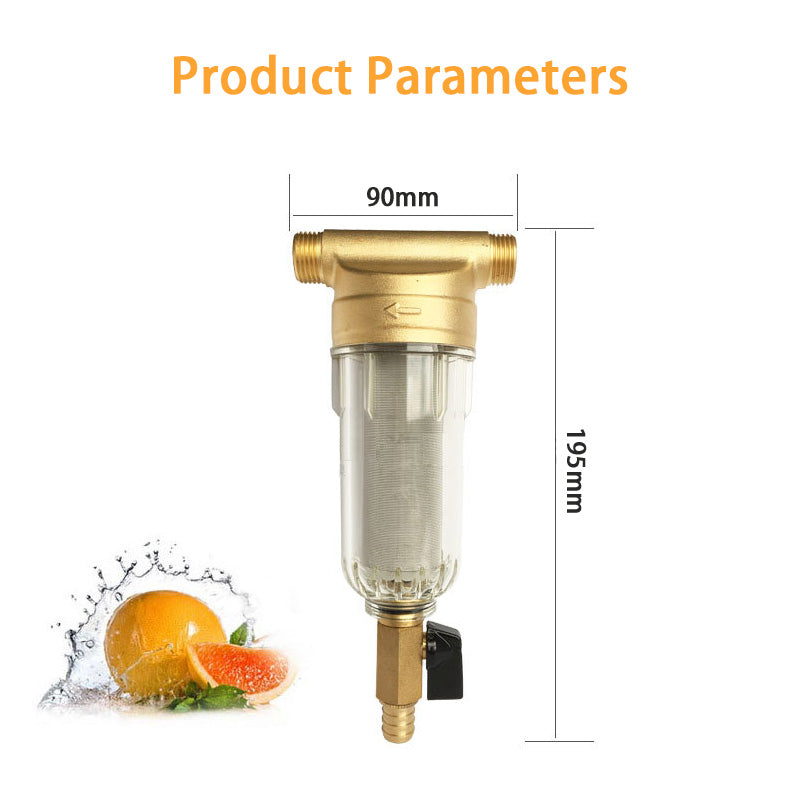BowLift | Kitchen Household Pure Copper Pre-Filter Backwash Water Heater Pre-Filter Large Flow Household Water Purifier