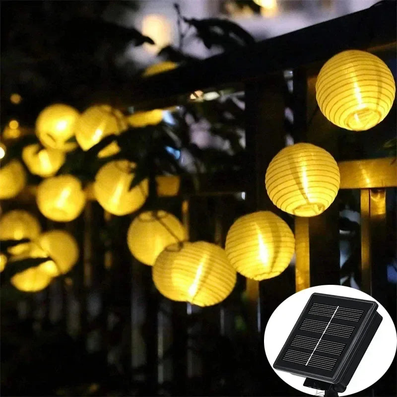 BowLift | SunShade Solar Lantern String Lights – Weatherproof Outdoor LED Decoration