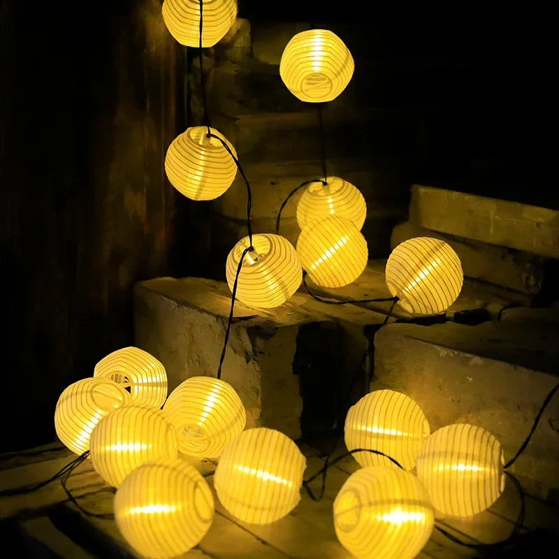 BowLift | SunShade Solar Lantern String Lights – Weatherproof Outdoor LED Decoration
