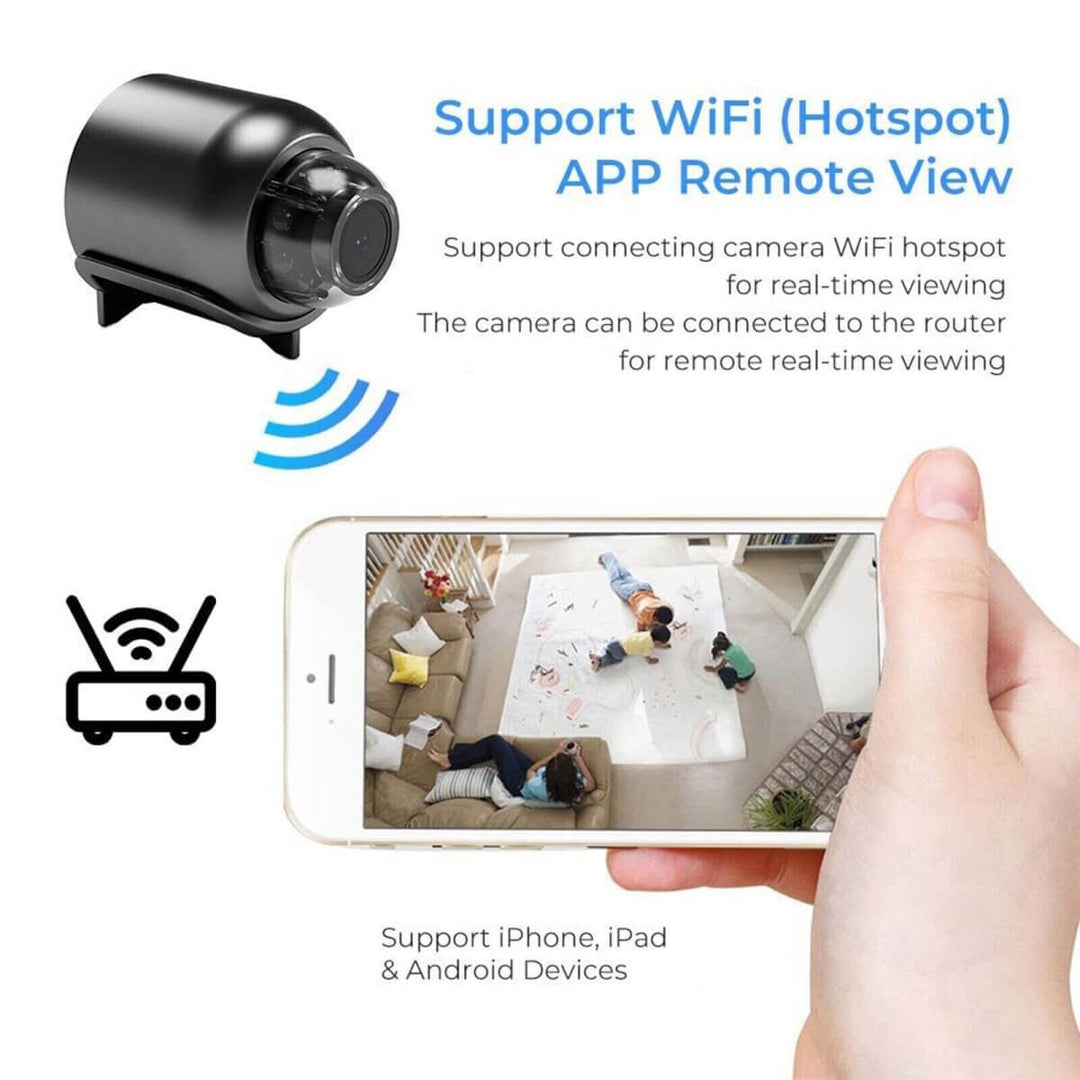 BowLift | Waterproof HD Mini Camera With Night Vision and Wide Angle Lens IP WiFi 1080P HD 160° Wide Angle